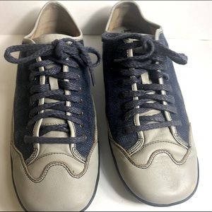 BORN Mens Hand Crafted Shoes Sz 10 1/2 Blue/Tan Lace up Casual